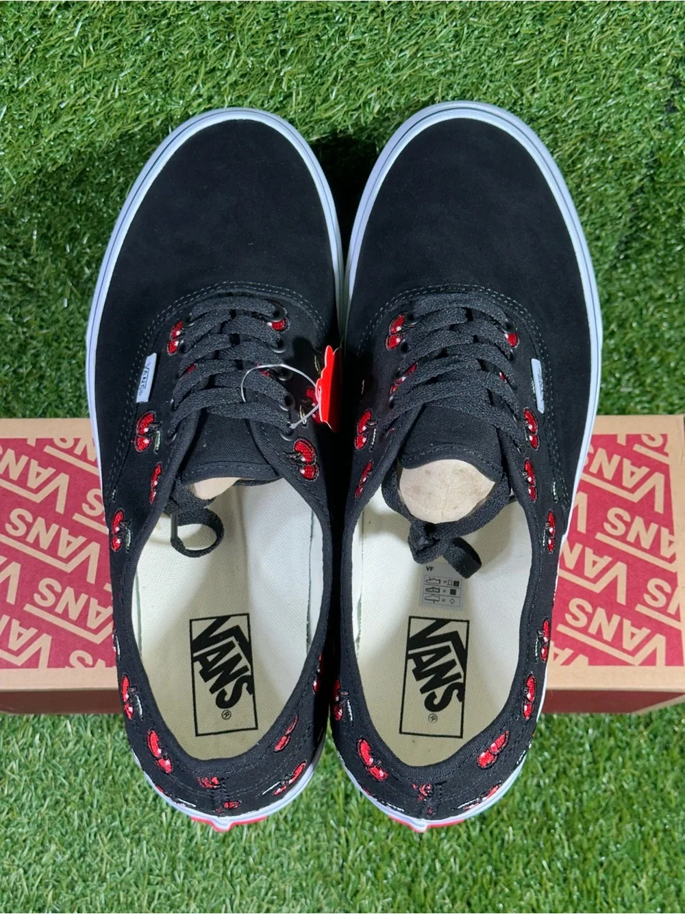 Vans Authentic Cherries ,Black with Red Cherry Print, Men’s 11.5 , VN0A2Z5IL6M